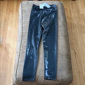 Women's Glossy Black Skinny Jeans